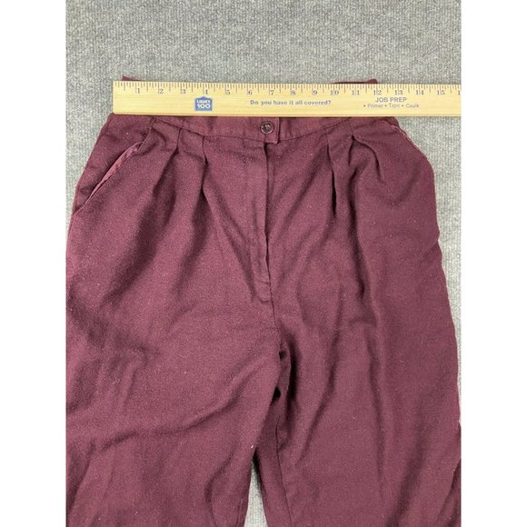 Vintage Rena Rowan for Saville Wool Dress Pants w/ Lining Women's 8 Maroon - Picture 3 of 8